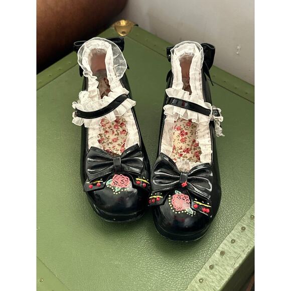 Japanese Lolita Women's harajuku chunky whimsygoth fairy goth Y2K Shoes Size 39 - Picture 9 of 11